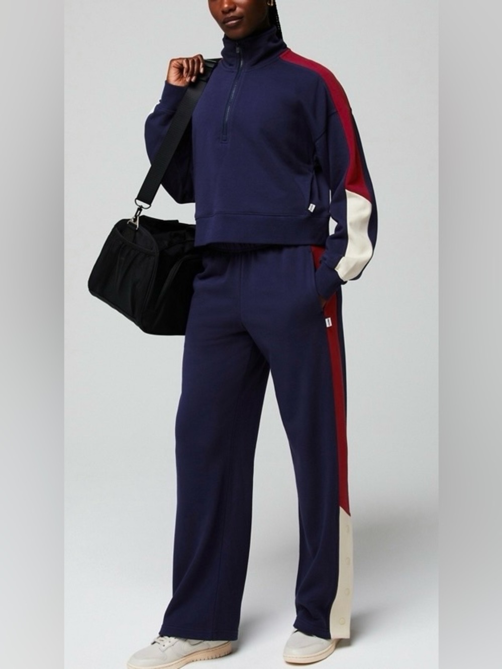 Fabletics 2-Piece Track Set S Navy Red Colorblock Y2K Retro
